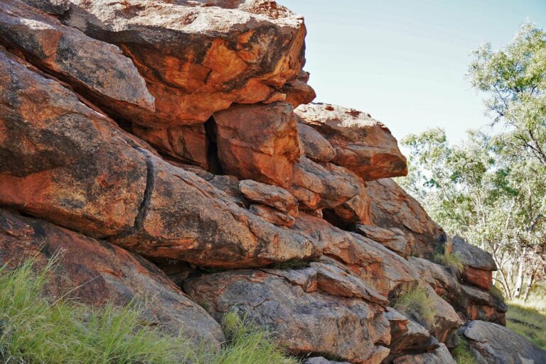 Large cliff rocks.